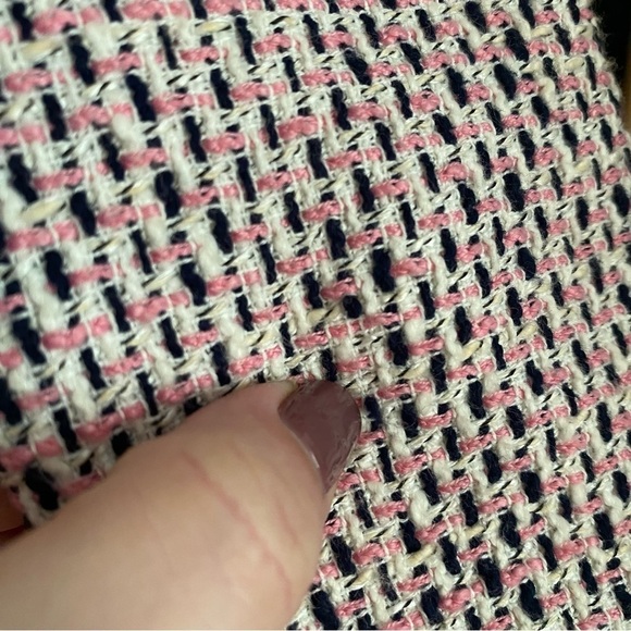 Janie and Jack Pink Navy Blue Cream Tweed Jacket 3t - Picture 13 of 13